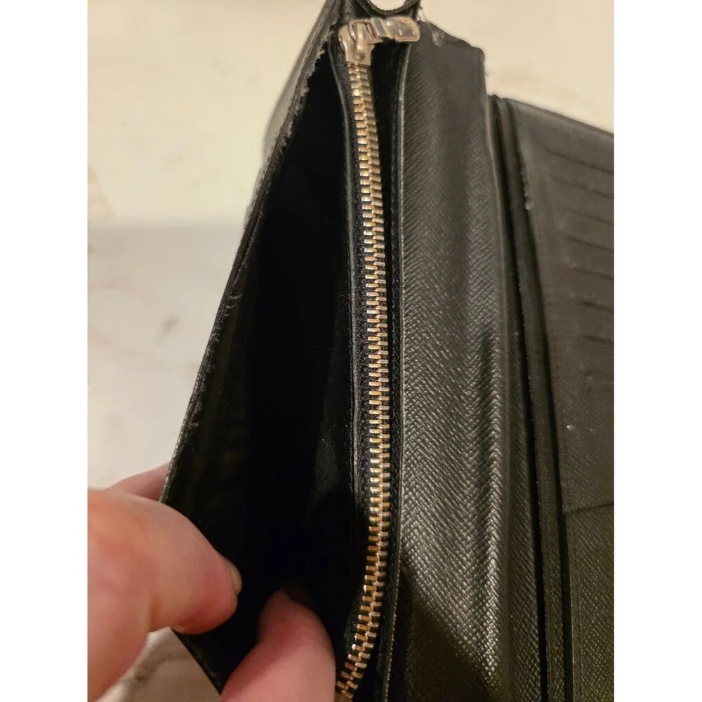 Louis Vuitton Damier Graphite Long Wallet Black Gray Made in France